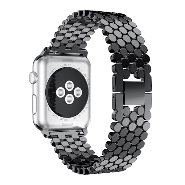 Stilsäker Länk i Rostfritt Stål - Apple Watch 38mm (3/2/1) Svart