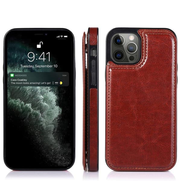 Professionelt etui med kortrum (NKOBEE) - iPhone 12 Pro Roséguld