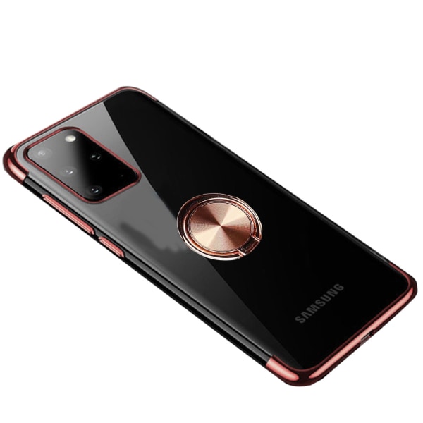 Genomtänkt Skal med Ringhållare - Samsung Galaxy S20 Plus Röd