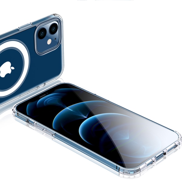 Tyylikäs ja suojaava magneettikuori - iPhone 12 Mini Genomskinlig