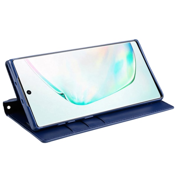 Huolellinen vankka lompakkokotelo - Samsung Galaxy Note10 Mörkblå