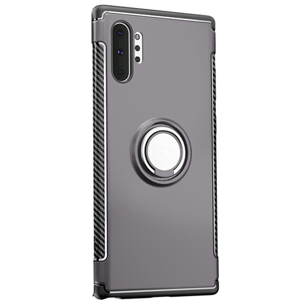 Samsung Galaxy Note10+ - Skyddande Skal med Ringhållare Röd Röd