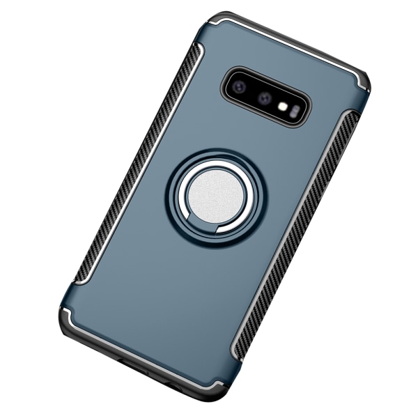 Samsung Galaxy S10e - Elegant cover med ringholder (FLOVEME) Blå