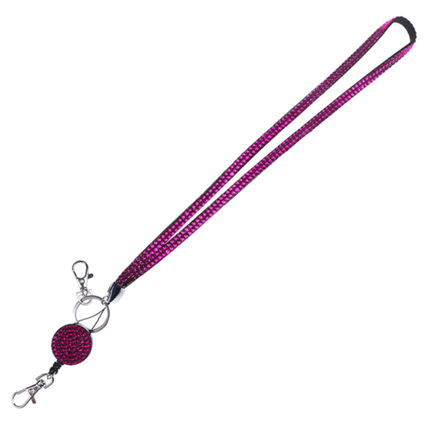 Praktisk Korthållare - Halsband, Nyckelband, Ljusrosa