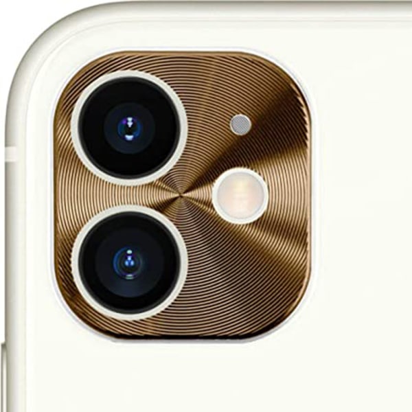 iPhone 11 Premium HD-linsedeksel for bakkamera Metallramme Al-legering Svart
