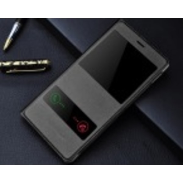 Smart deksel med vindu og svar-funksjon for Huawei P8 Lite Vit