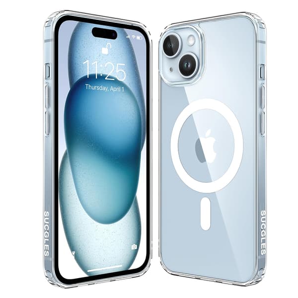 iPhone 15 - Skyddande Magnetiskt Skal Genomskinlig