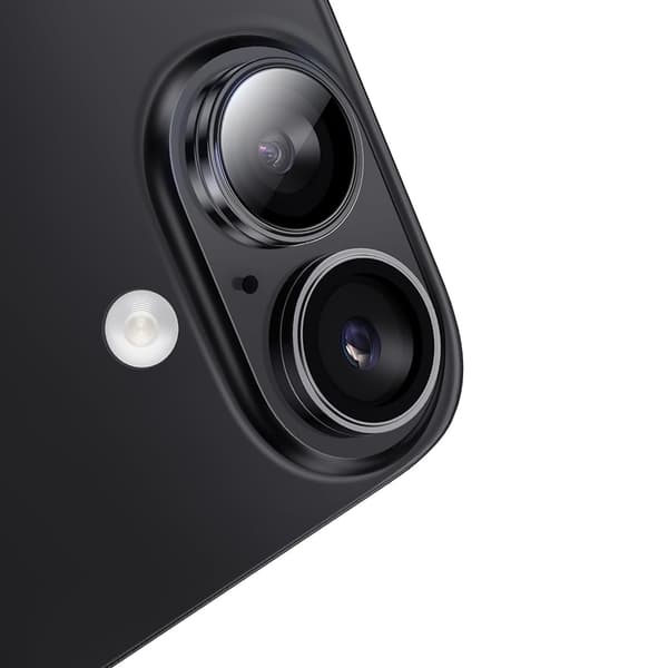 iPhone 17 Linsskydd  Transparent HD-Skydd med Svart Ram