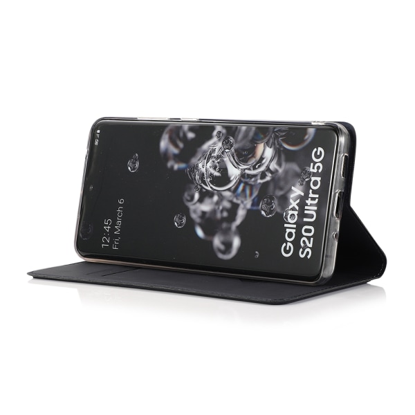 Samsung Galaxy S20 Ultra - Elegant Plånboksfodral Guld