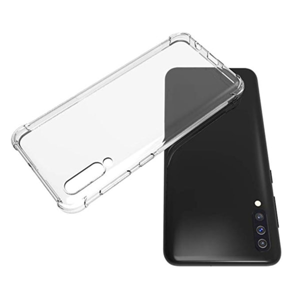 Skyddande Tjocka H�rn Silikonskal - Samsung Galaxy A50 Transparent/Genomskinlig