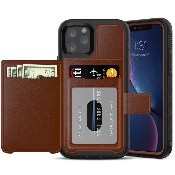 Smidigt Stilsäkert Skal med Kortfack - iPhone 11 Pro Max Orange