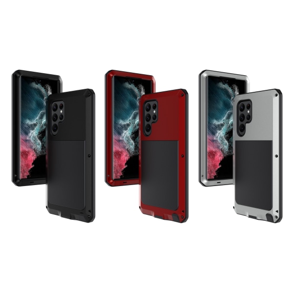 Kraftfullt 360-Skyddsskal i Aluminium- Samsung Galaxy S23 Ultra Röd