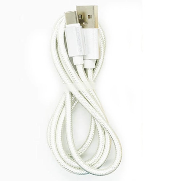 USB-C (Type-C) Hurtiglader (bruddsikker i vevd nylon) Silver