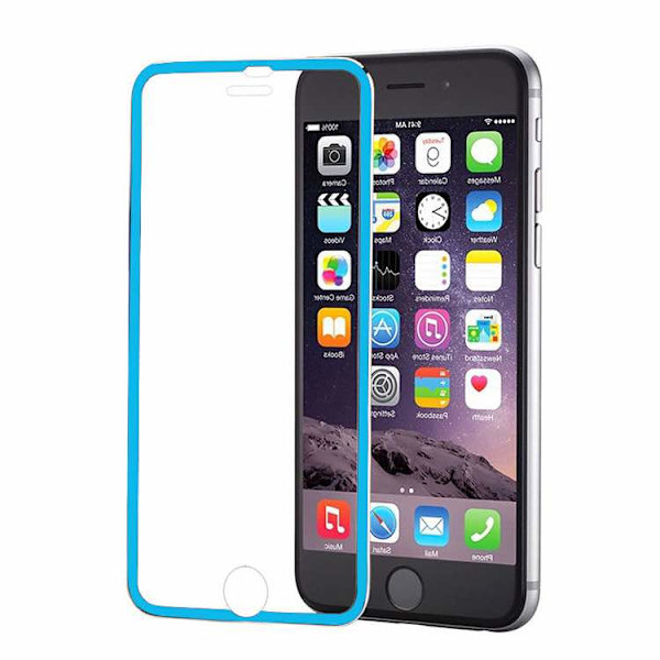 Skärmskydd med Aluminiumram från HuTech - iPhone 6/6S Blå