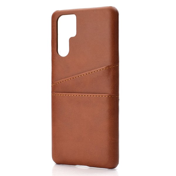 Huawei P30 Pro - Vintage Design Skal med Kortfack Svart