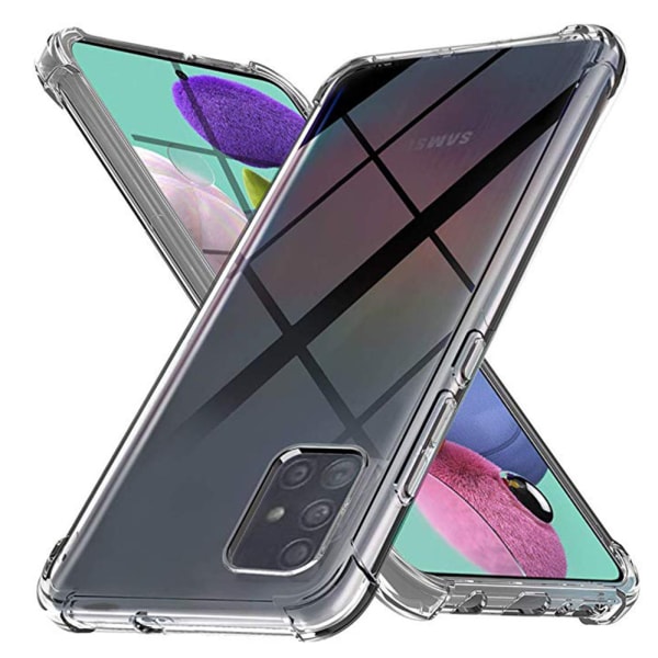 Samsung Galaxy A71 - Tyylikäs silikonikuori Transparent/Genomskinlig