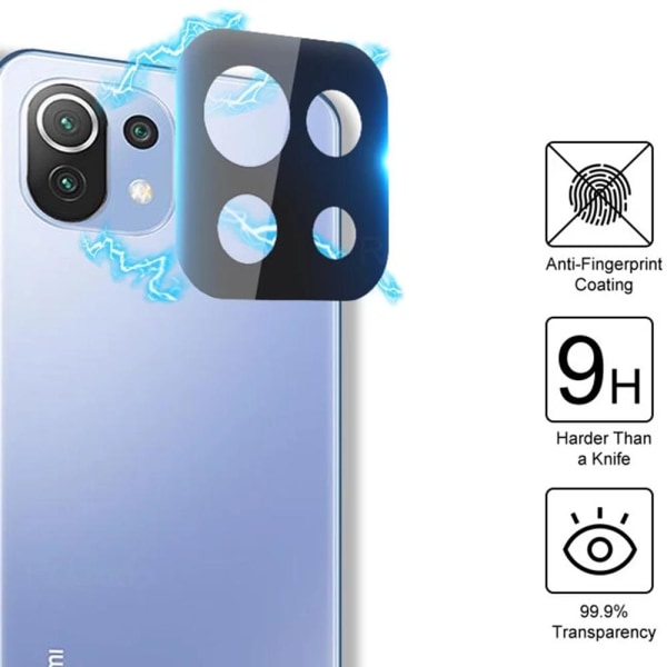3-PACK-kameran linssinsuojus 2.5D HD Xiaomi Mi 11