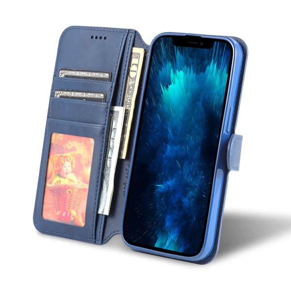 Gennemtænkt praktisk pung-etui - iPhone 14 Pro Blå