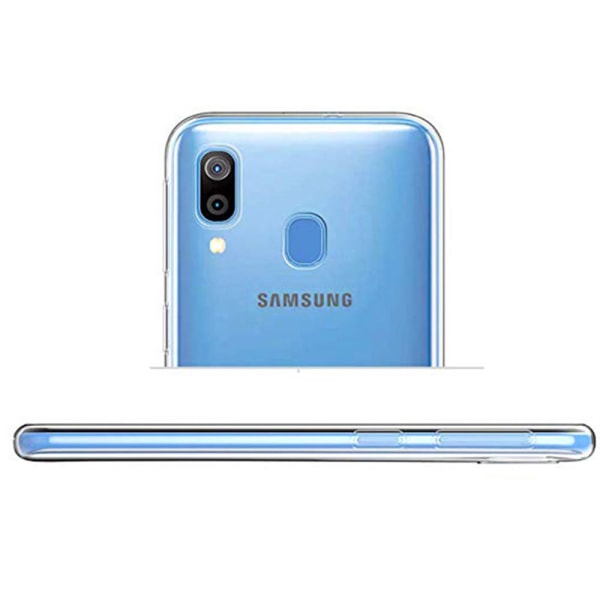 Iskuja vaimentava silikonikuori - Samsung Galaxy A40 Transparent/Genomskinlig