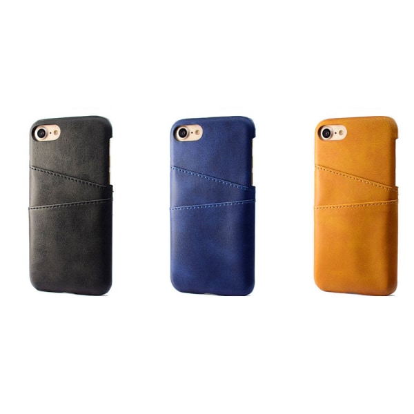 iPhone 7 - Exklusivt Smart Skal med korthållare Vintage-serie Blå