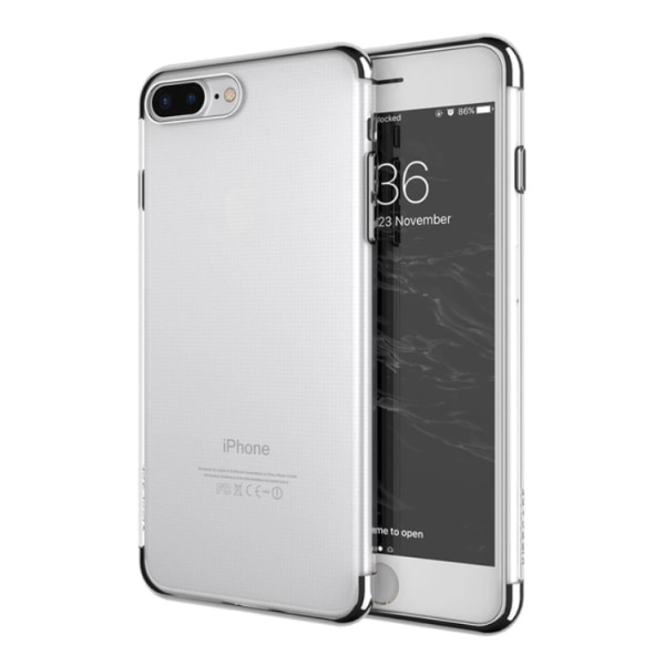 iPhone 7 PLUS - Stilfuldt eksklusivt silikonecover FLOVEME Silver