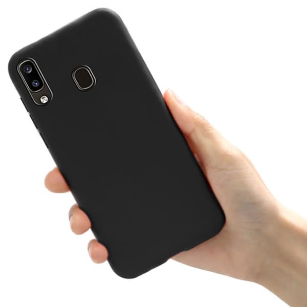 Skyddande Mattbehandlat Silikonskal - Samsung Galaxy A20E Vit
