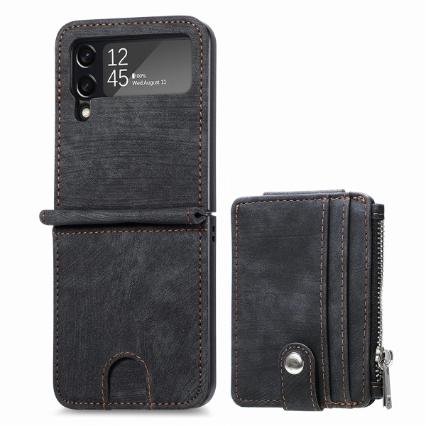 Cover med kortslot - Samsung Galaxy Z Flip 4 Brun