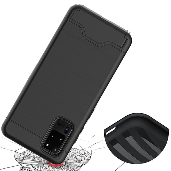 Robust cover med kortholder - Samsung Galaxy S20 Ultra Grön