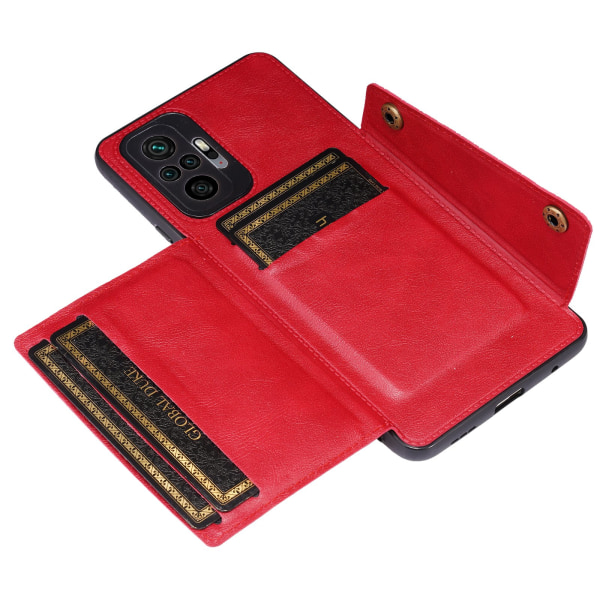 Xiaomi Redmi Note 10 Pro - Skal Kortfack Röd