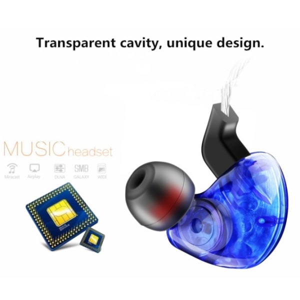 FONGE In-ear-hodetelefoner med Mic In-lineControl (øretelefoner) Blå