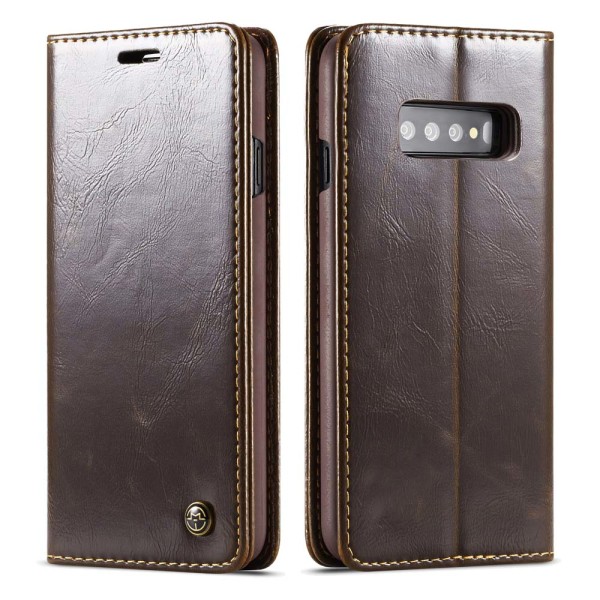 Samsung Galaxy S10 - Praktiskt Plånboksfodral (CASEME) Brun
