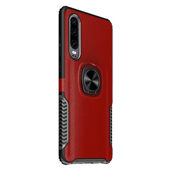 Huawei P30 - Skal med Ringhållare (LEMAN) Guld Guld