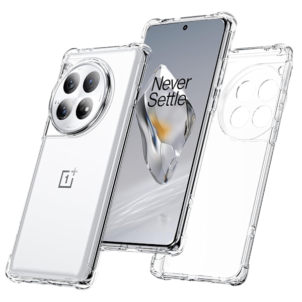 OnePlus 12 Klar Design - Maximalt Skydd, Minimalistisk Look Blå/Rosa