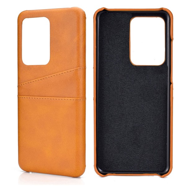 Samsung Galaxy S20 FE - Stilfuldt glat cover med kortholder Mörkblå