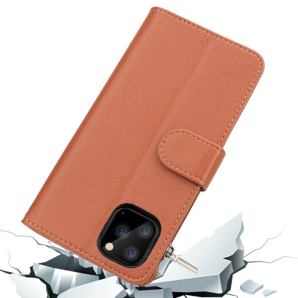 Huomaavainen lompakkokotelo - iPhone 11 Pro Max Brun