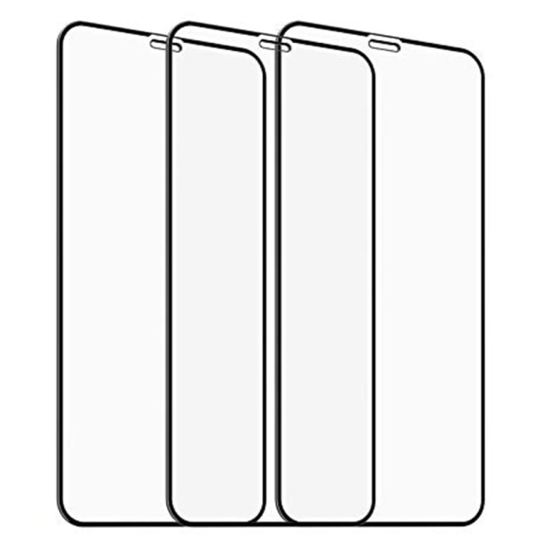 iPhone 11 Pro Max Skärmskydd 3D Aluminiumram 3-PACK Silver