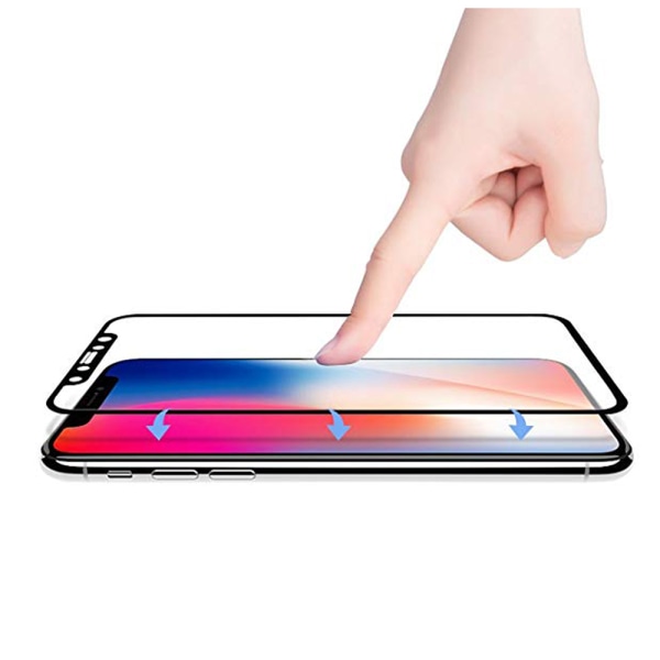 iPhone X - (2-PACK) MyGuard Skärmskydd av Carbonmodell (HD) Svart