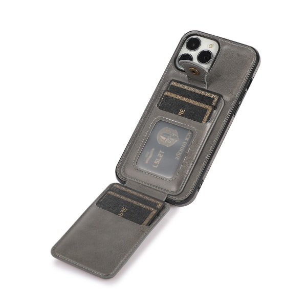 Beskyttende fleksibelt cover med kortrum - iPhone 14 Pro Max Grå