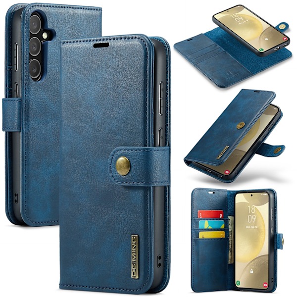 Samsung Galaxy S24 - Elegant Plånboksfodral med Kickstand Blå