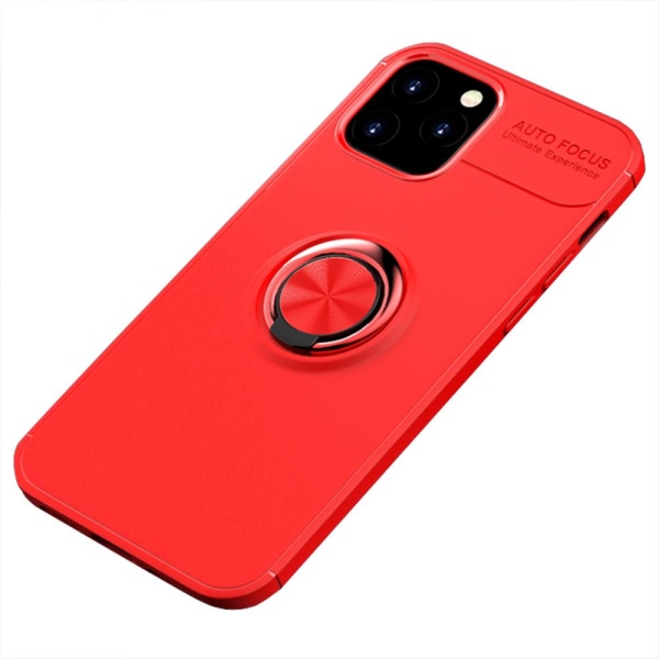 Stötdämpande Skal med Ringhållare - iPhone 12 Pro Max Svart/Röd