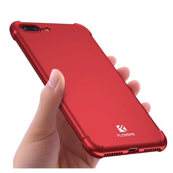 iPhone 7 Plus - FLOVEME Smarta Stilrena Skyddsfodral (MAX SKYDD) Röd