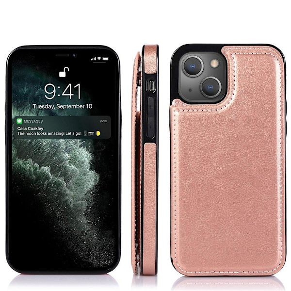 iPhone 13 - NKOBEE Skal med Kortfack Roséguld