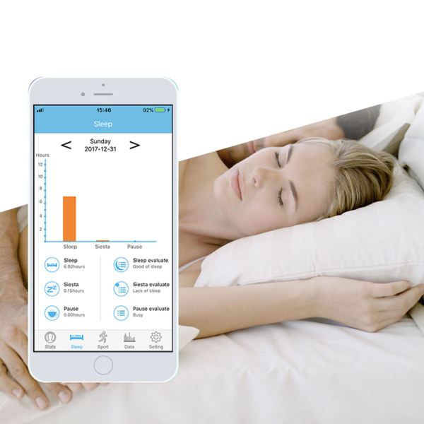 Leman Aktivitetsarmband  iPhone/Android (Puls, Blodtryck) Röd