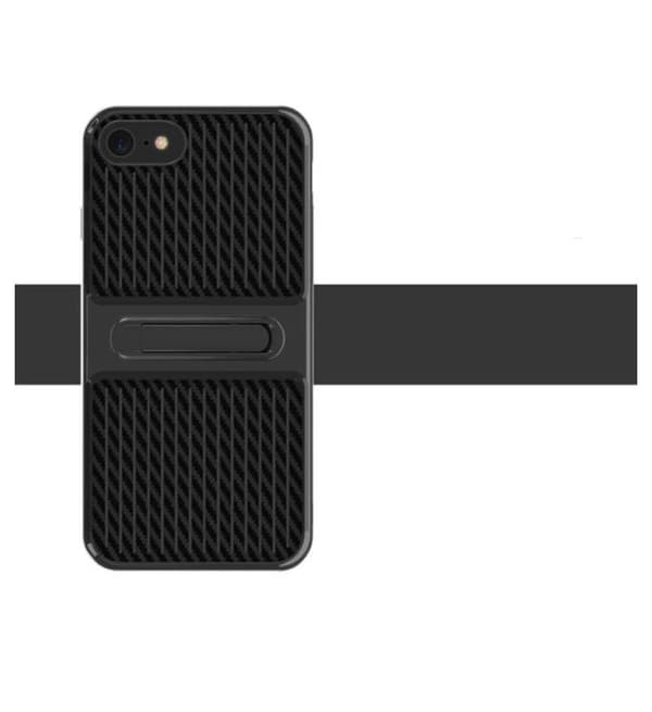 iPhone 7 PLUS - Smart Stötdämpande Hybridskal i Karbon FLOVEME Röd