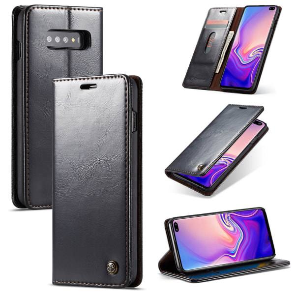 Samsung Galaxy S10 - Praktisk lommebokdeksel (CASEME) Brun