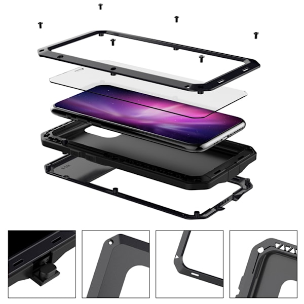 Kraftfullt ARMY Skal - iPhone 11 Silver