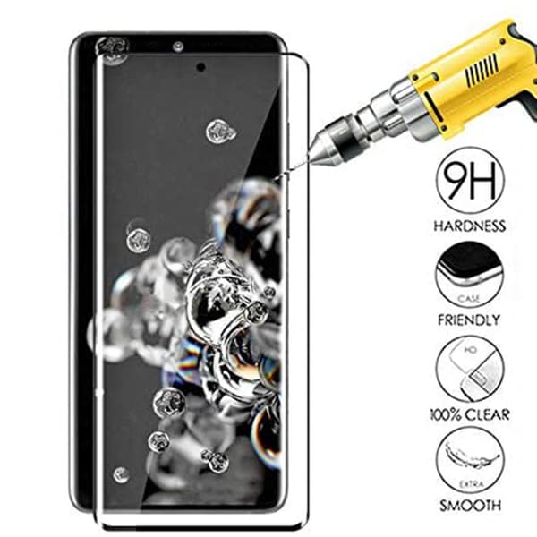 FULL-GLUE S20 2-PACK Skärmskydd 9H 0,2mm HD-Clear ProGuard Svart