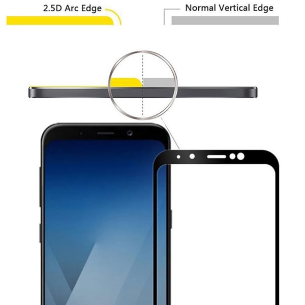 D:fence Skærmbeskytter (3-PACK) til Samsung Galaxy A7 2018 (ramme) Svart