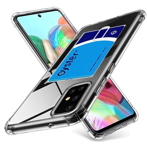 Gennemtænkt cover med kortholder - Samsung Galaxy A51 Transparent/Genomskinlig