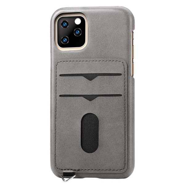 Elegant Leman-deksel med kortrom - iPhone 11 Pro Mörkbrun